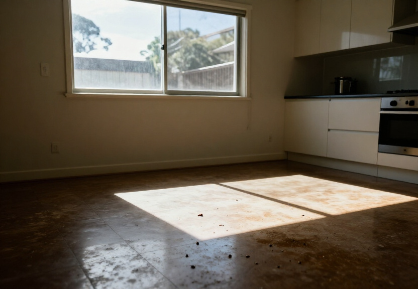 Rodent infestation in a Northbridge kitchen before treatment