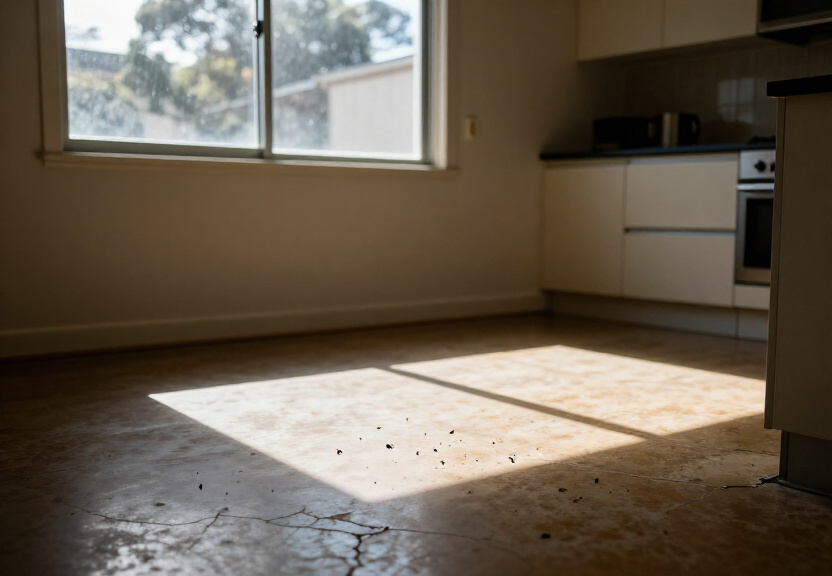 Cockroach infestation in a Northbridge apartment before treatment